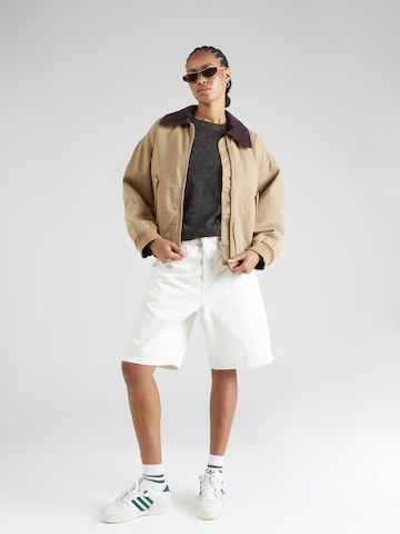 Carhartt WIP Wide Leg Shorts 'Brandon' in Weiß