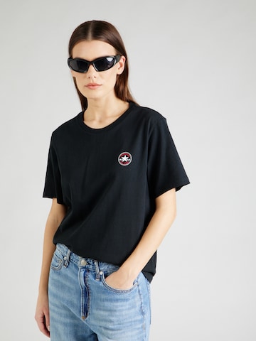 Tricou de la CONVERSE pe negru: față