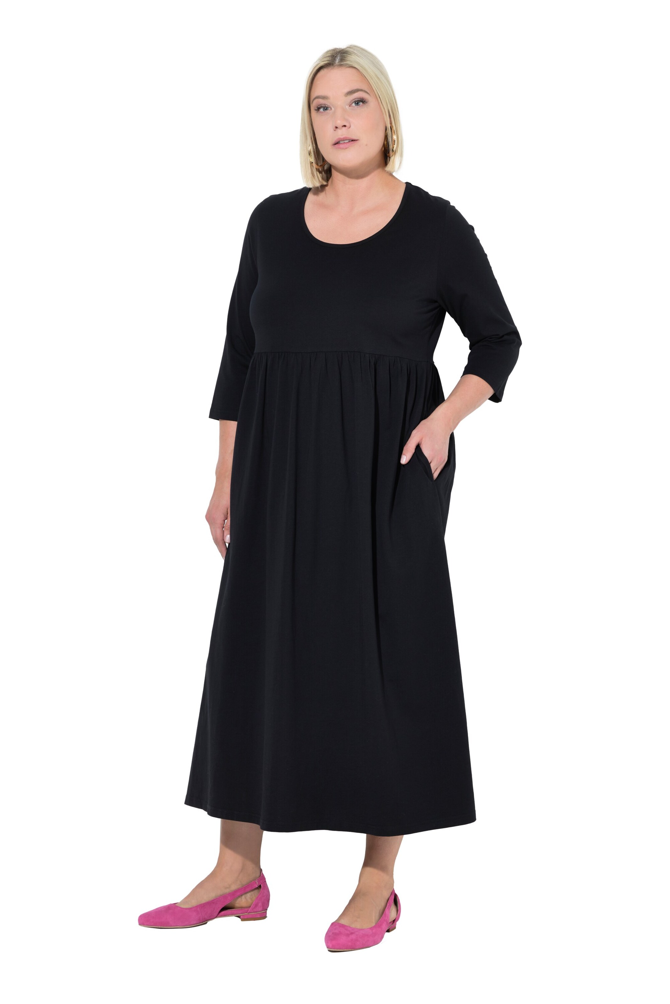 Ulla Popken Kleid in Schwarz: Vorderseite