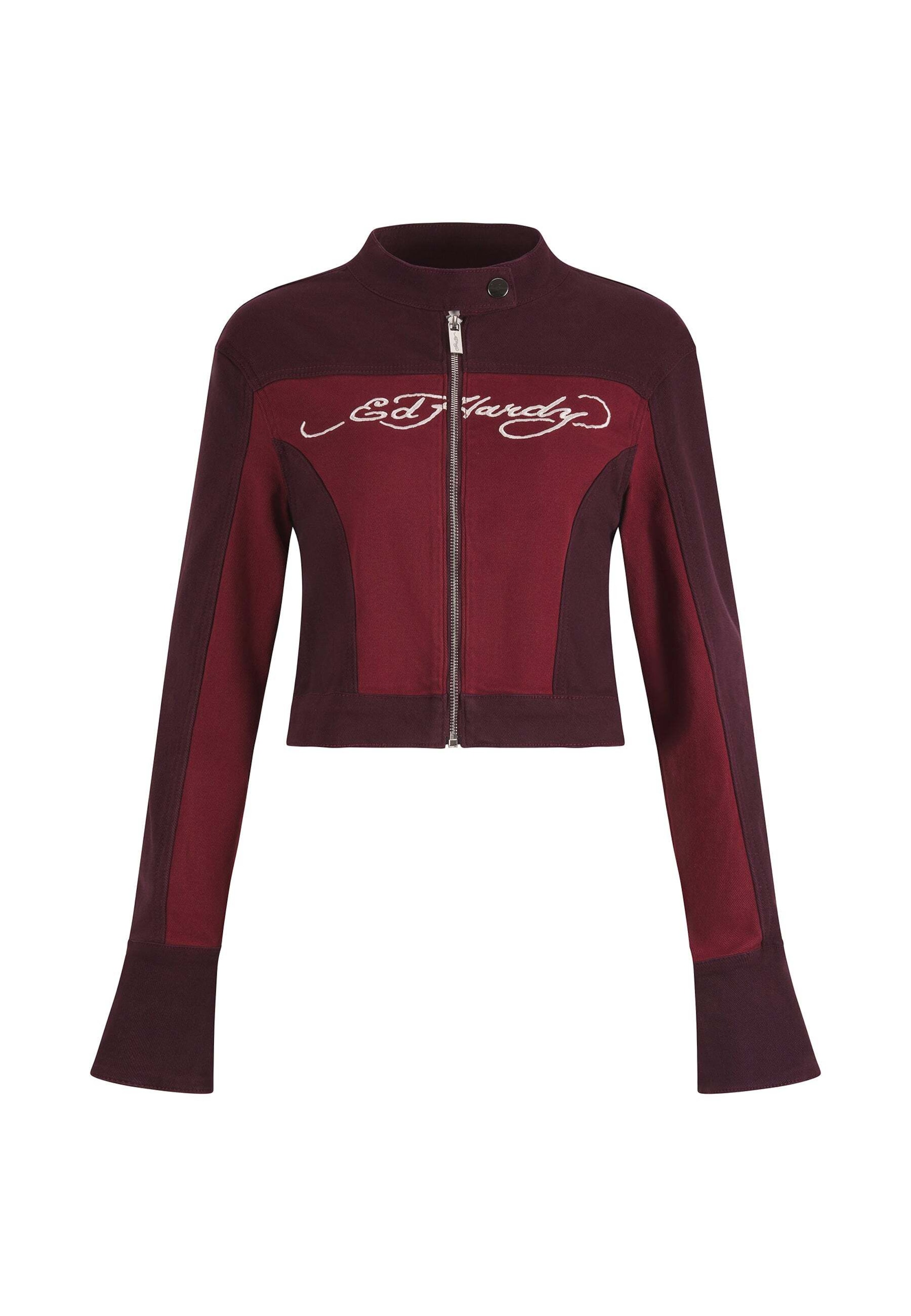 Ed HardyPrijelazna jakna - crvena boja: prednji dio