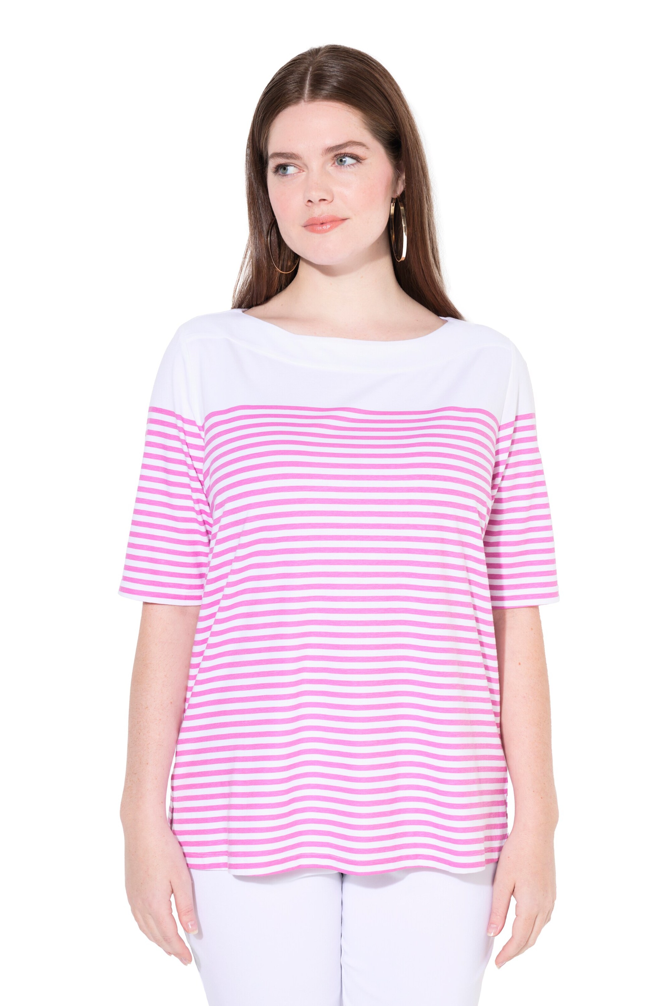 Ulla Popken Shirt in Roze: voorkant