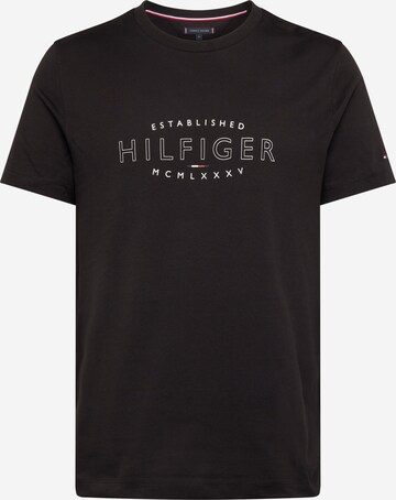 TOMMY HILFIGER T-shirt i svart: framsida