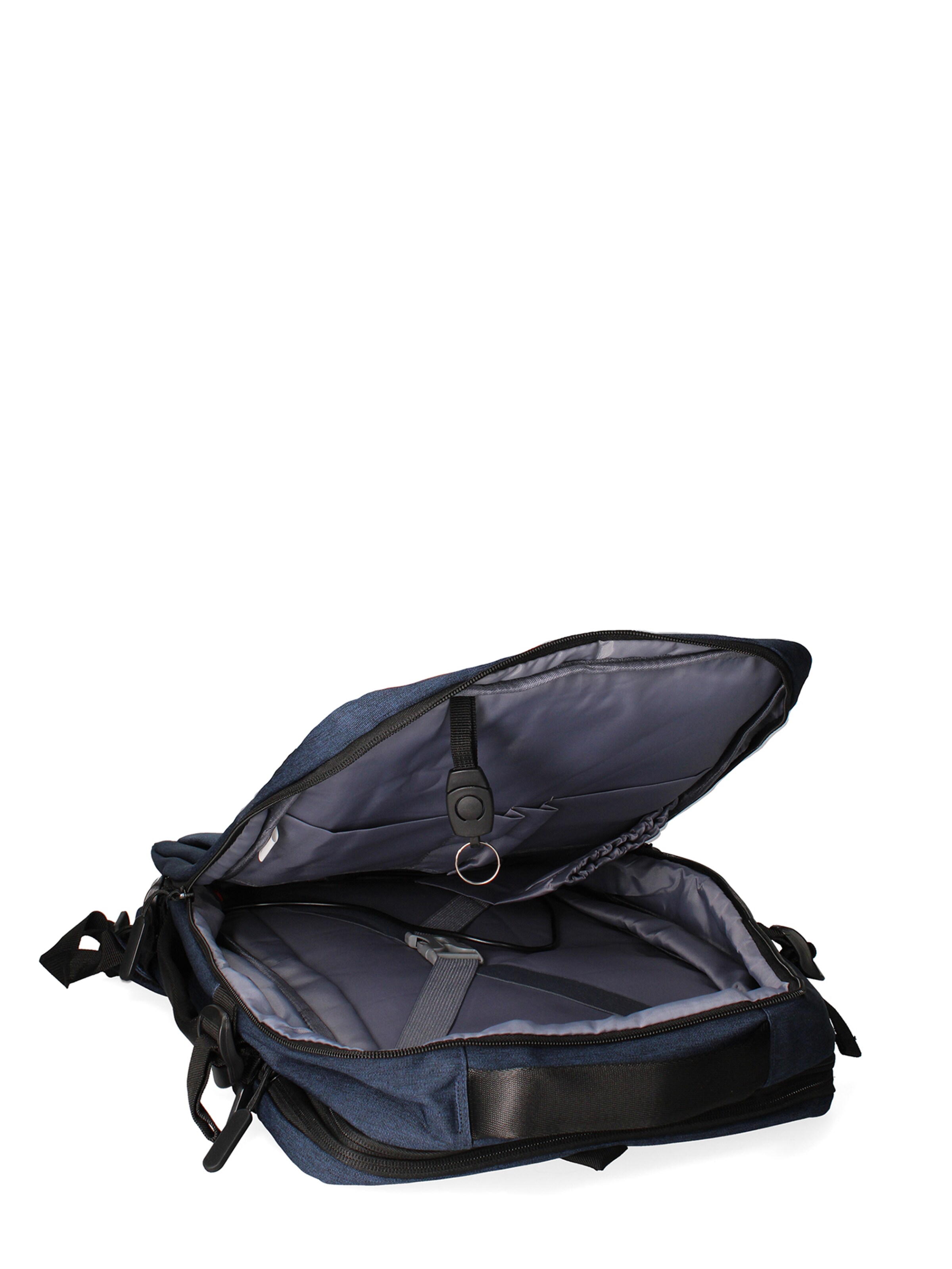 Zaino 'Zaino Unisex Nylon 100% con Zip e Tasche Multifunzionali - 30x42x16 cm' di B. Cavalli in blu
