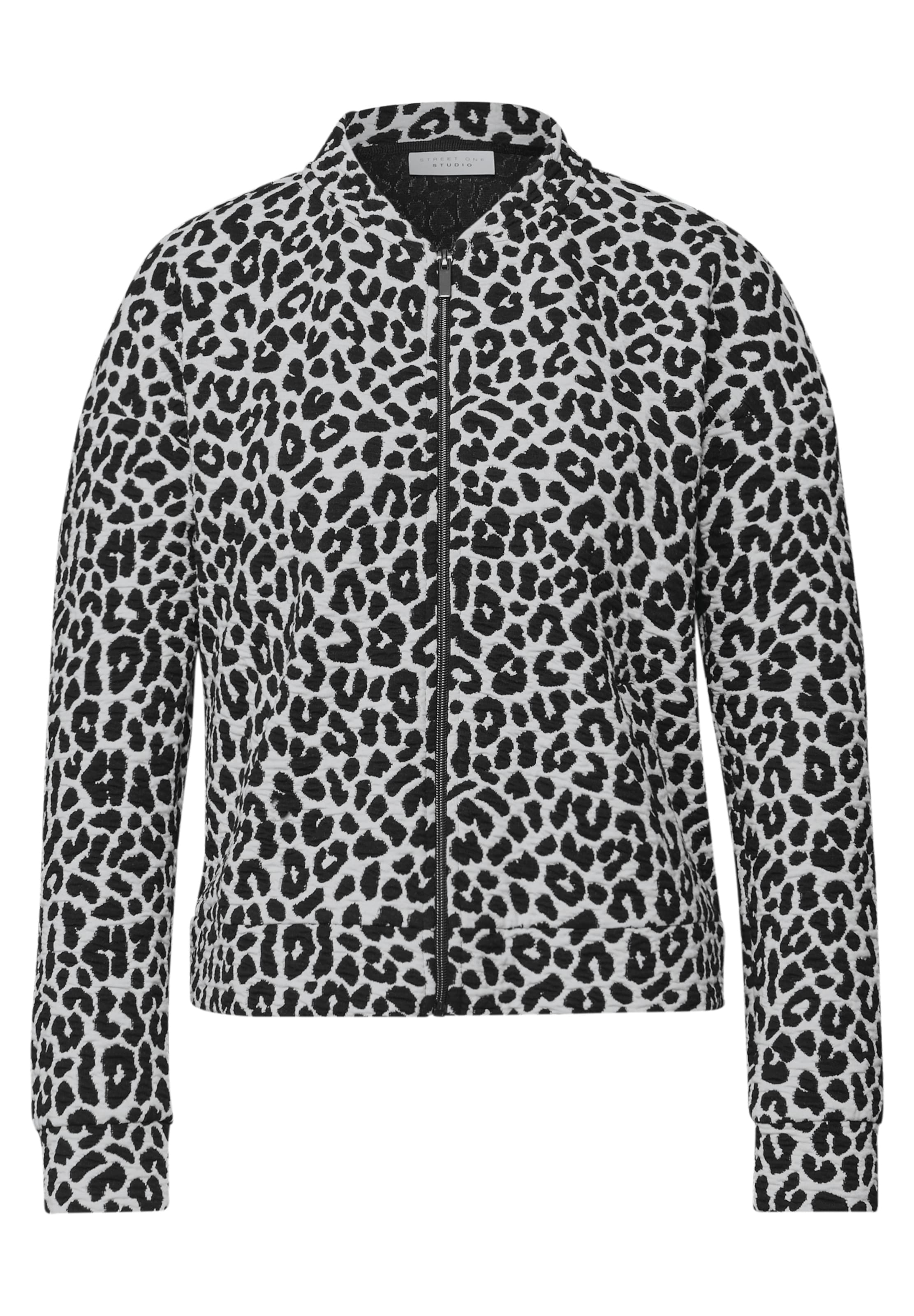 Street One Studio Sweatjacke in Schwarz: Vorderseite