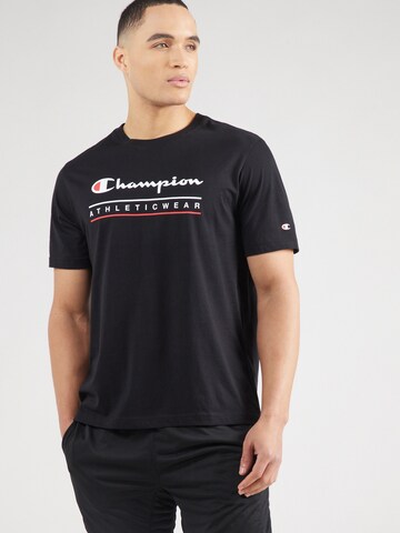 melns Champion Authentic Athletic Apparel T-Krekls: no priekšpuses