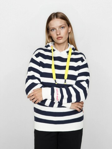salzhaut Sweatshirt 'ALLERWÄGENS' in Wit: voorkant