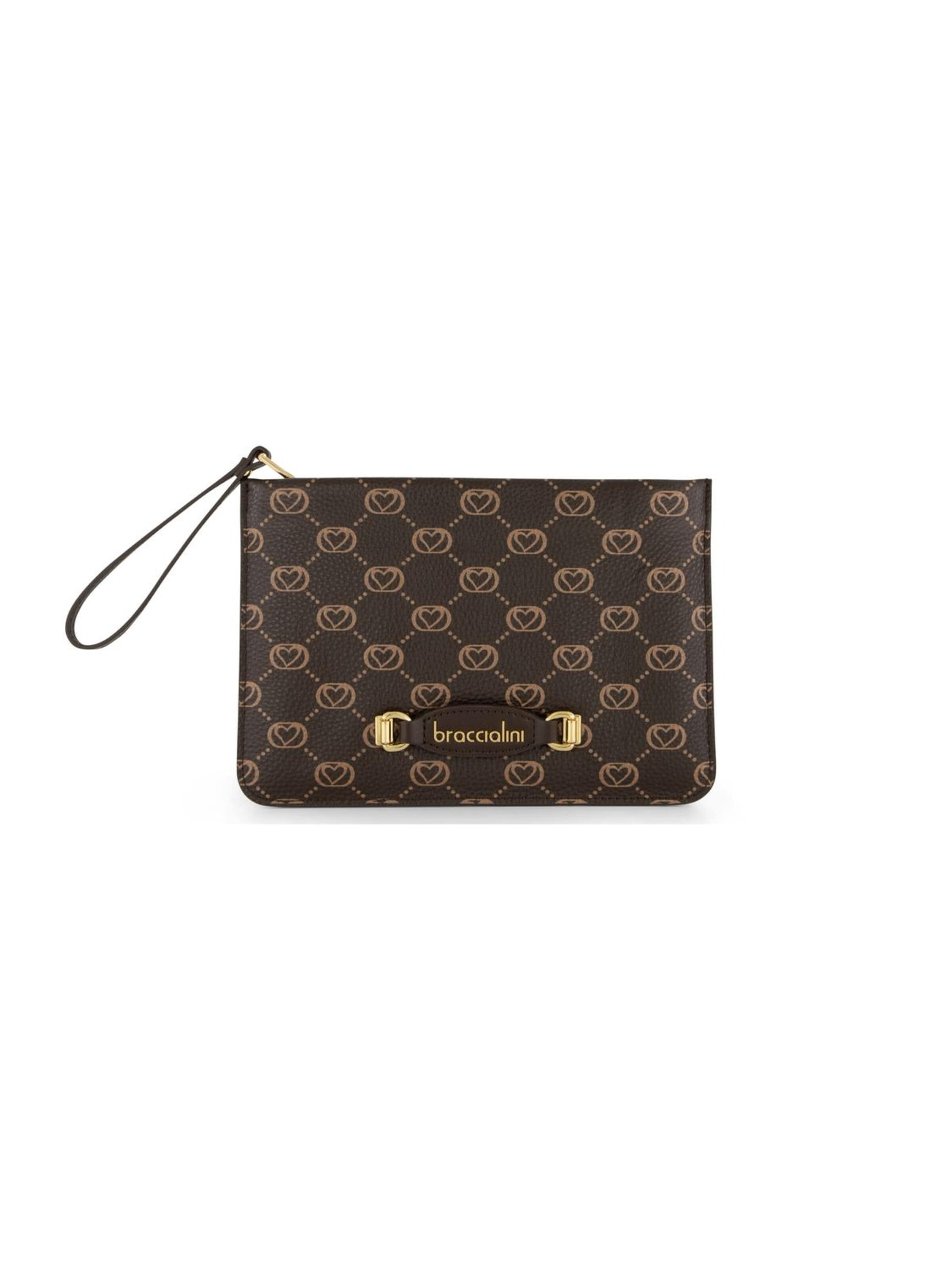 Braccialini - Bolso saco 'Monogram' en marrón: frente