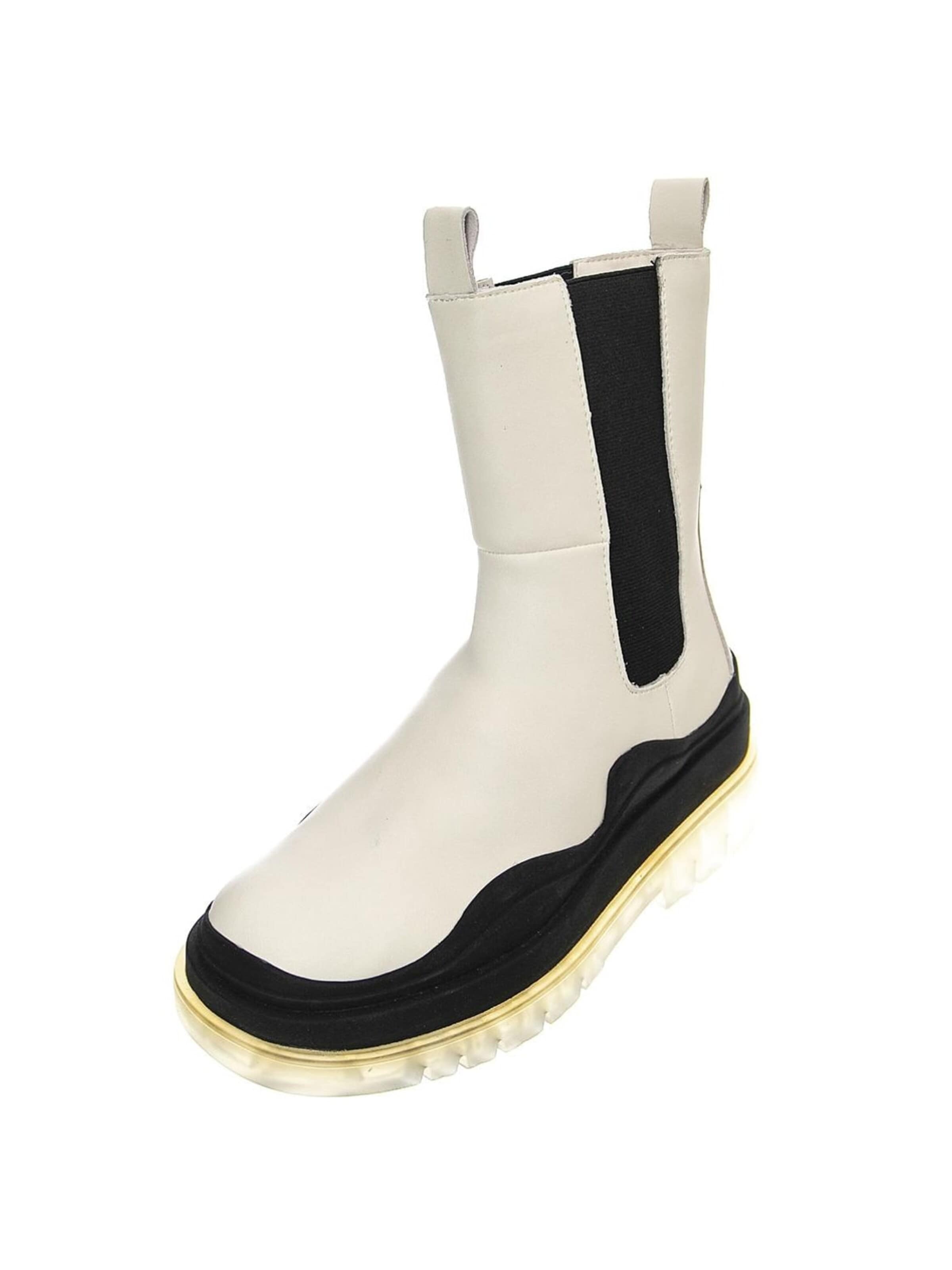 STEVE MADDEN Kozaki 'Womens Challenger White Bone Boots' w kolorze biały: przód