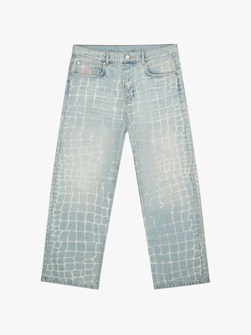 BLUE SKY INN - Loosefit Vaquero 'Crocodile' en azul: frente