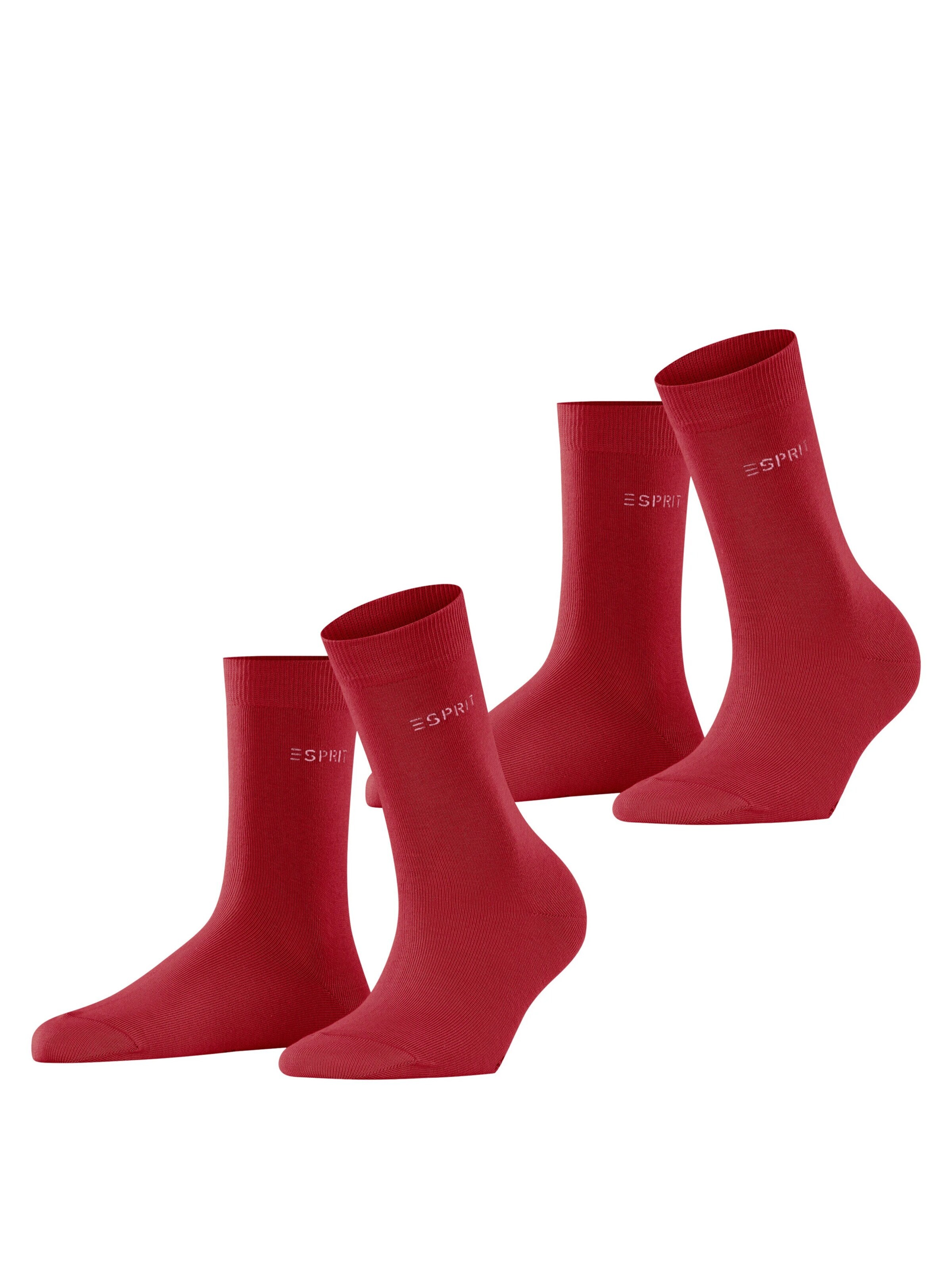 ESPRIT Socken 'Uni 2-Pack'‌ in Rot: Vorderseite