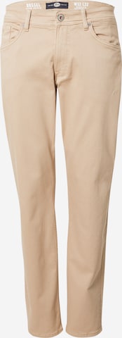 Petrol Industries Tapered Housut 'Russel Flamingobreeze' värissä ruskea: etupuoli