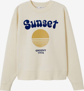 MANGO Sweatshirt 'Pstsun' in Yellow: front