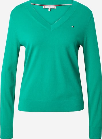 Pull-over TOMMY HILFIGER en vert : devant