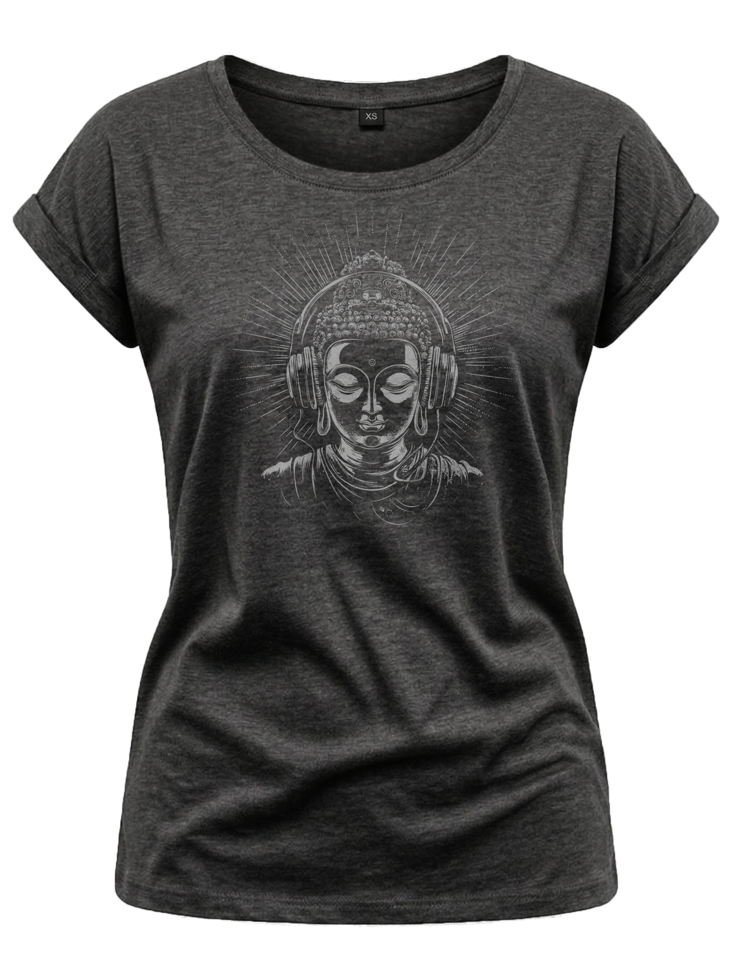 MAKAYA Shirt 'Buddha' in Grey: front