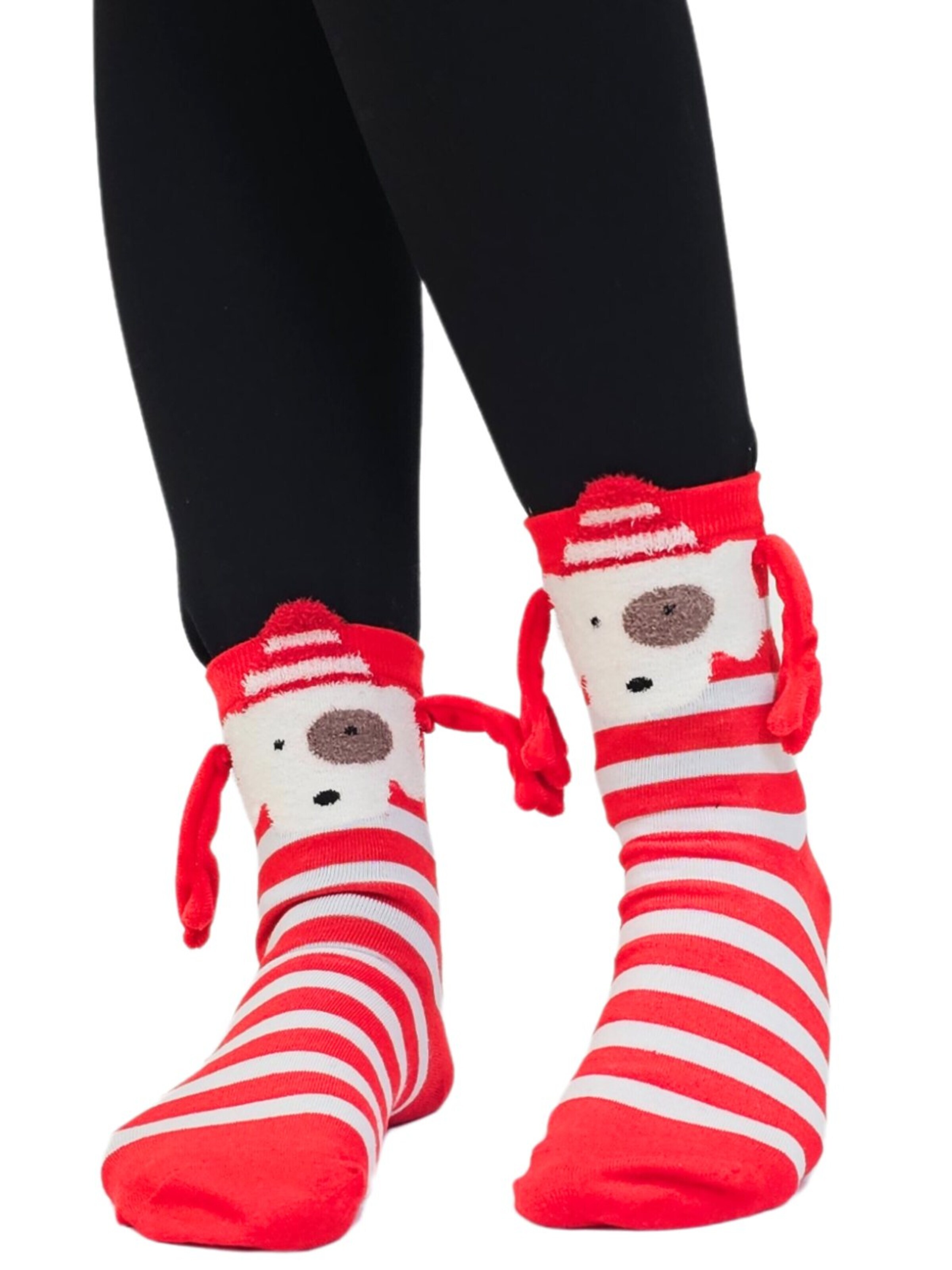 Calzino 'BOB striped socks with magnetic paws' di Sokisahtel in colori misti