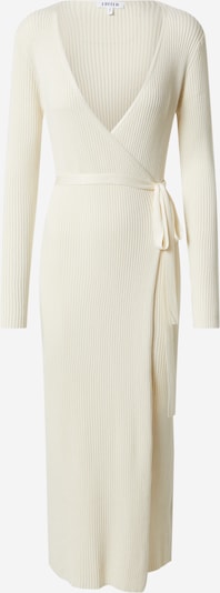 EDITED Stickad klänning 'Mailien' i beige / vit, Produktvy