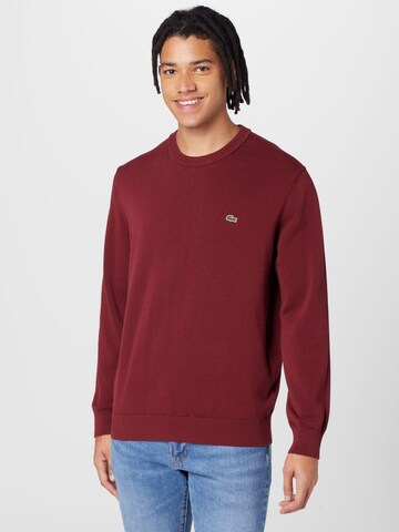 Coupe regular Pull-over LACOSTE en rouge : devant