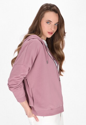 DreiMaster Maritim Sweat jacket 'Maritim' in Pink: front