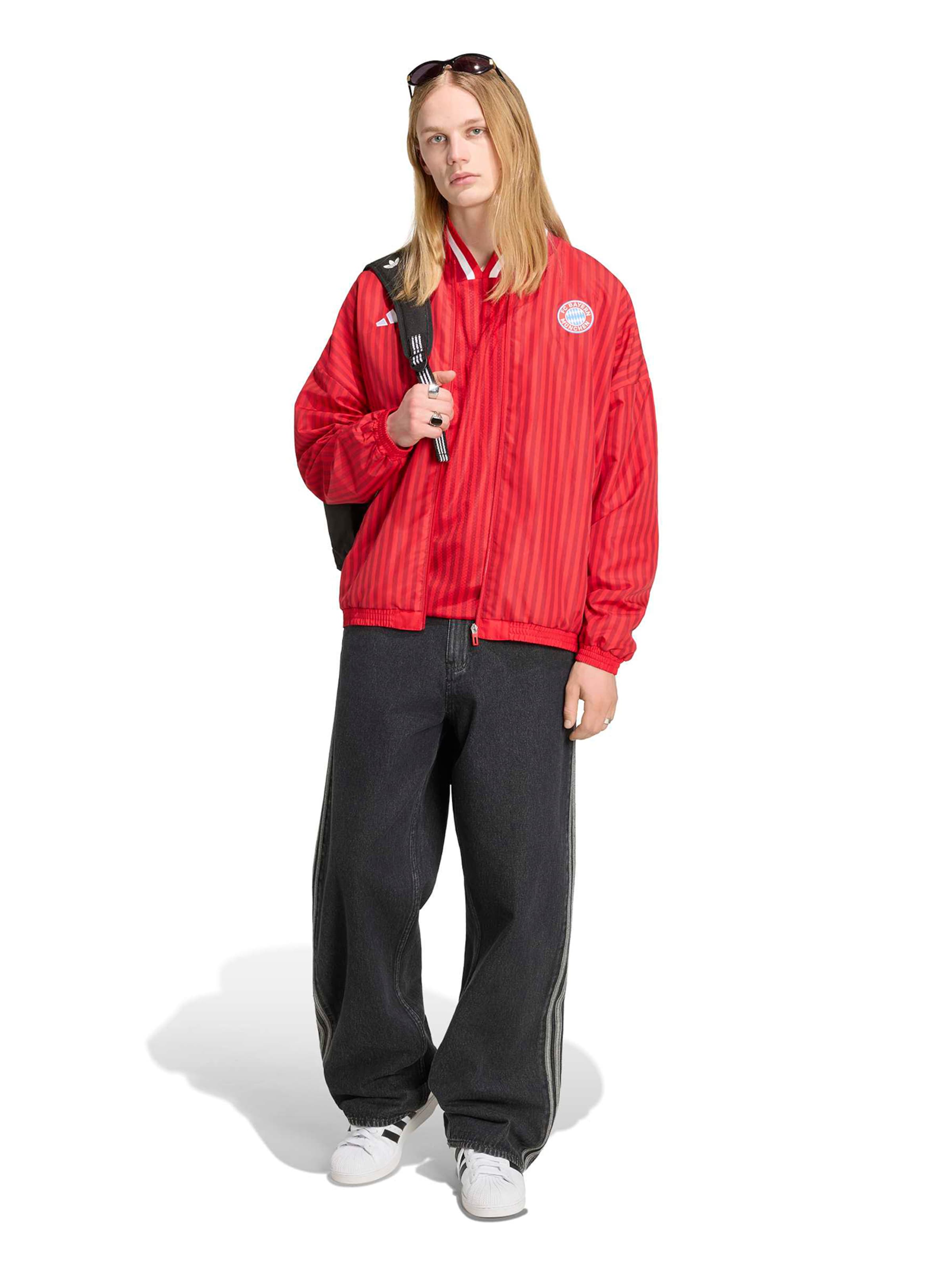 ADIDAS PERFORMANCE Sportjacka 'FCB ST' i röd