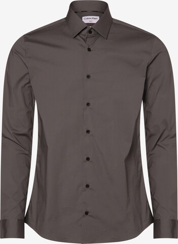 Calvin Klein Button Up Shirt in Grey: front