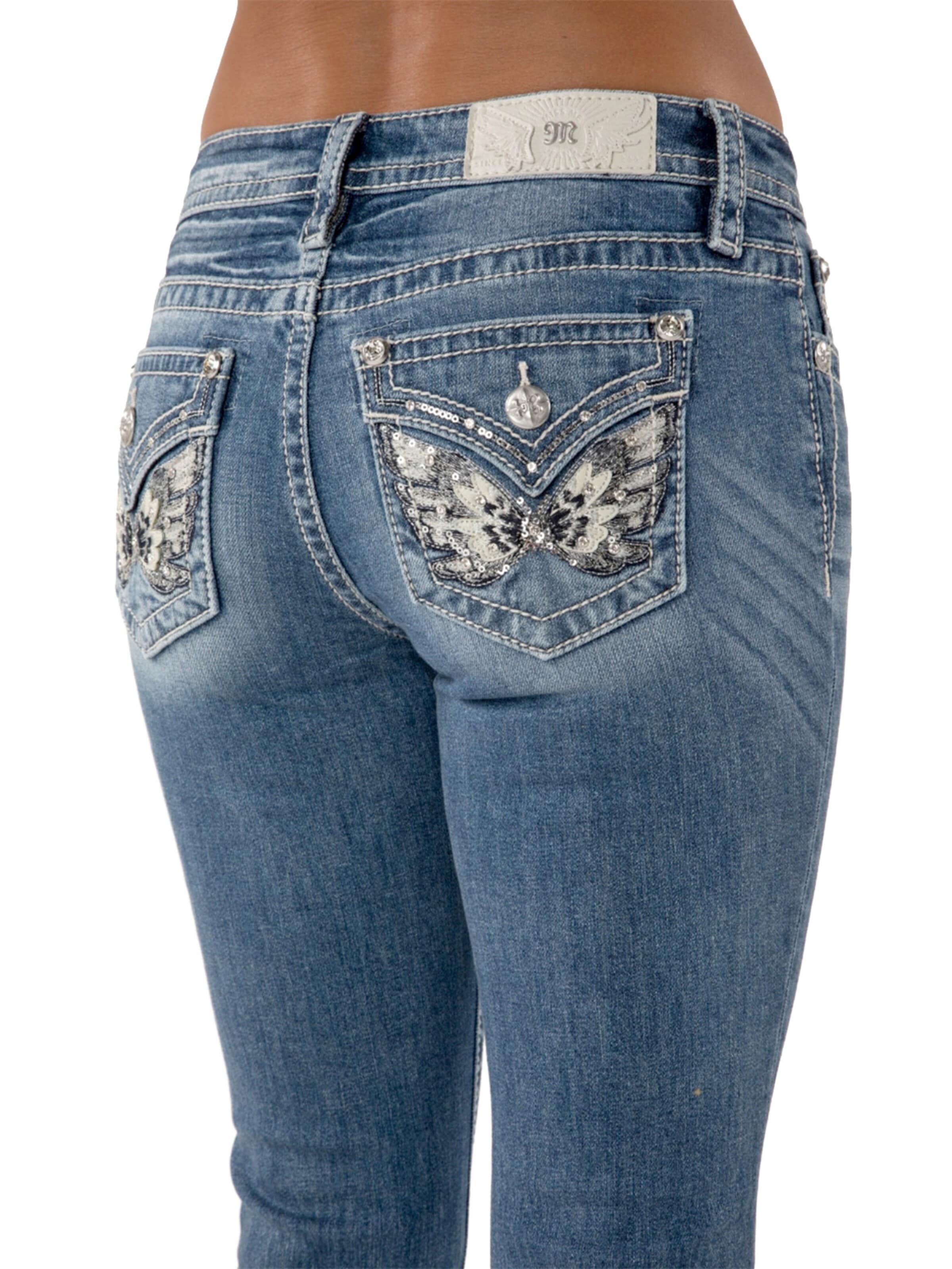 Miss Me Bootcut Jeans 'M985 Mid Rise Boot Jeans' in Blauw