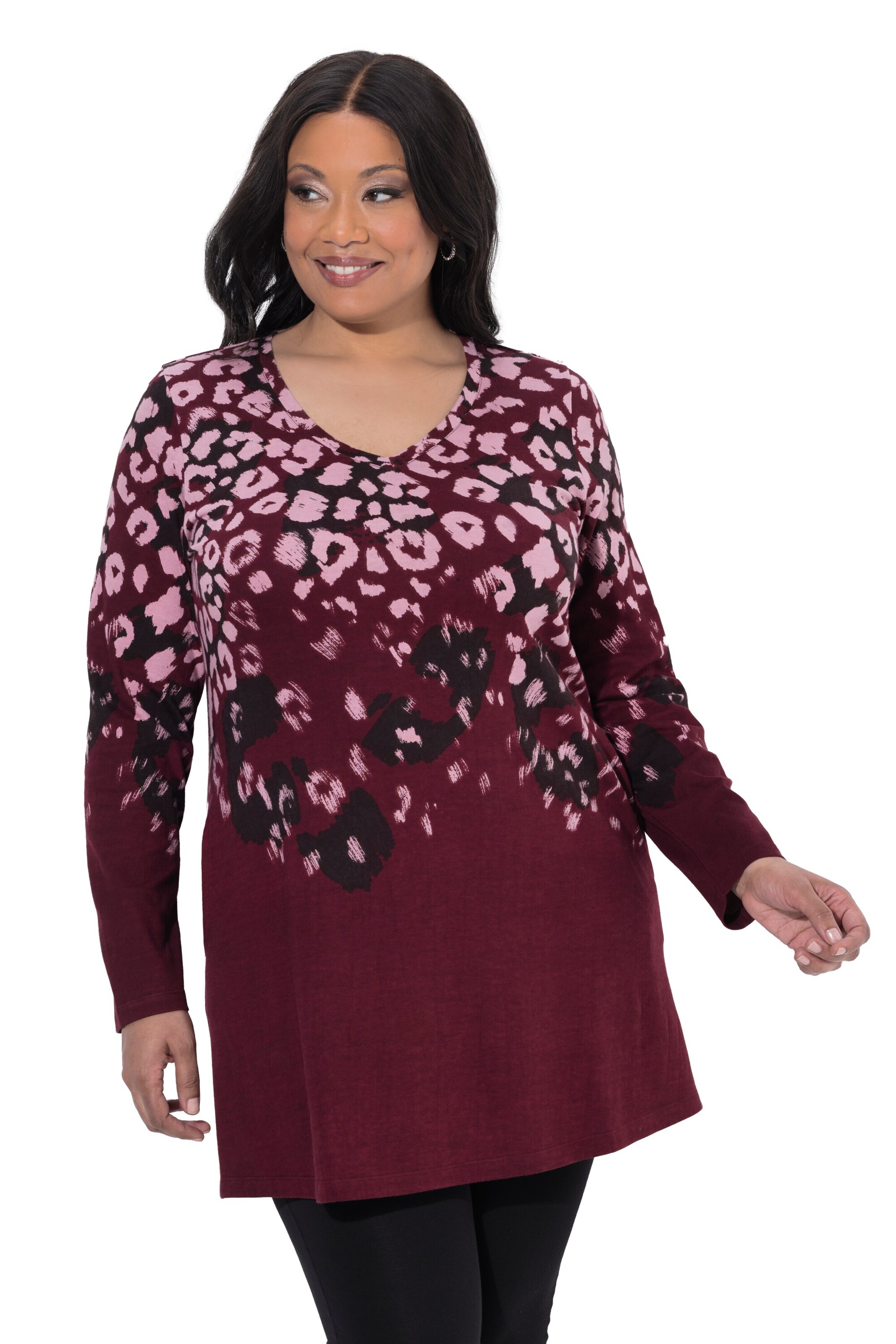 Ulla Popken Longshirt in Braun: Vorderseite