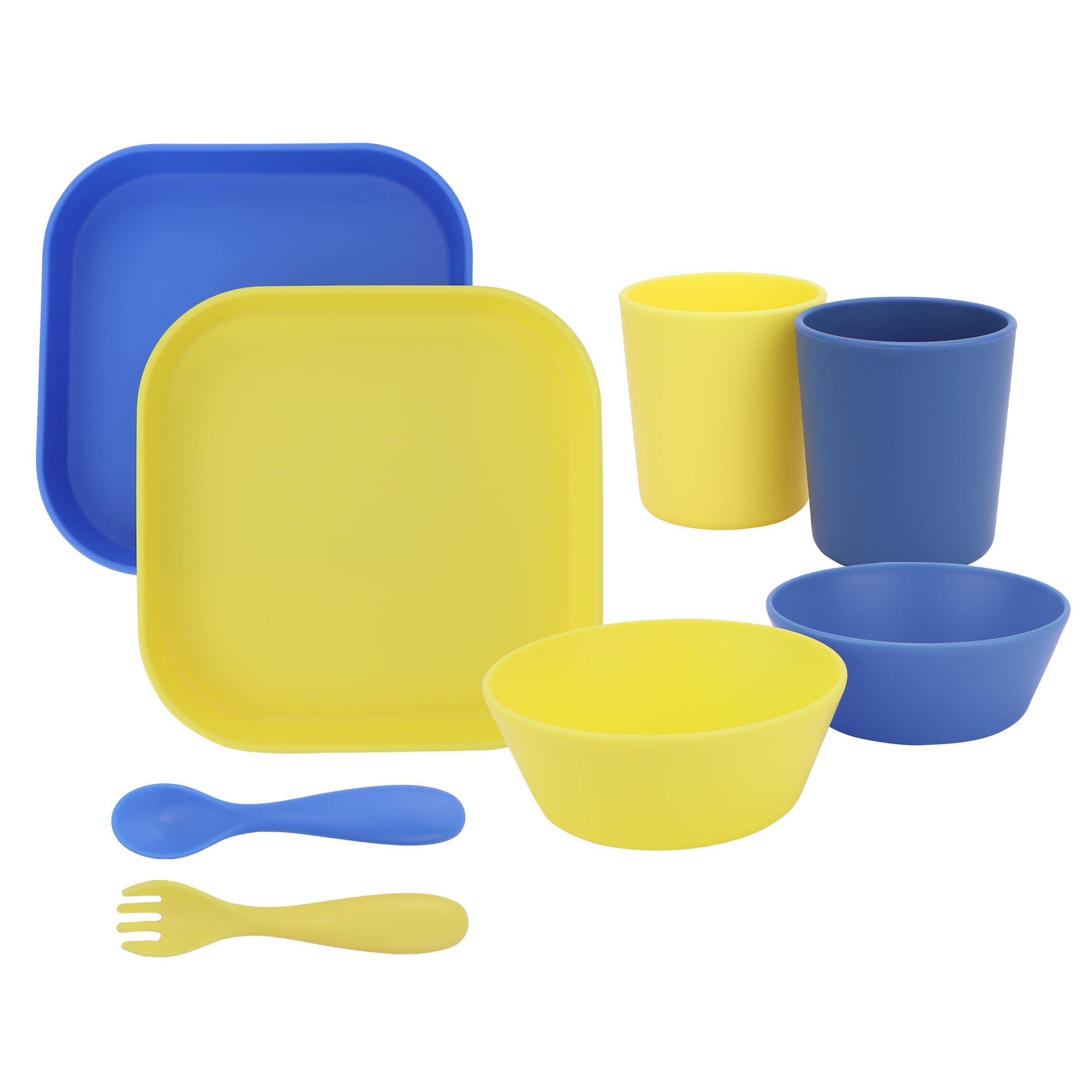 Nuby Geschirr- und Besteck-Set in Blau: Vorderseite