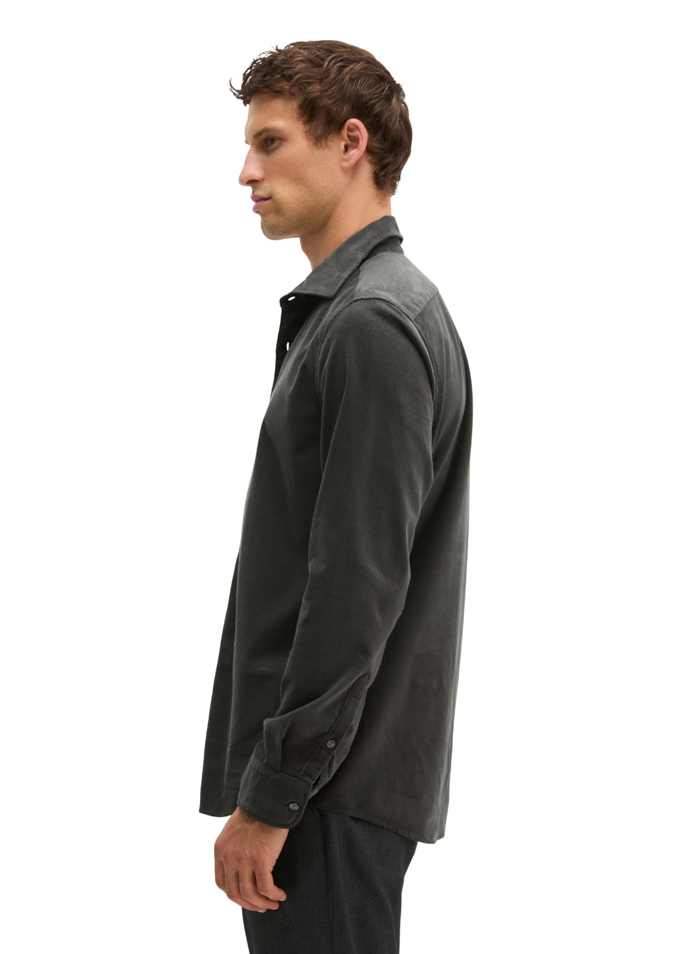 Marc O'Polo Regular fit Button Up Shirt in Brown: side