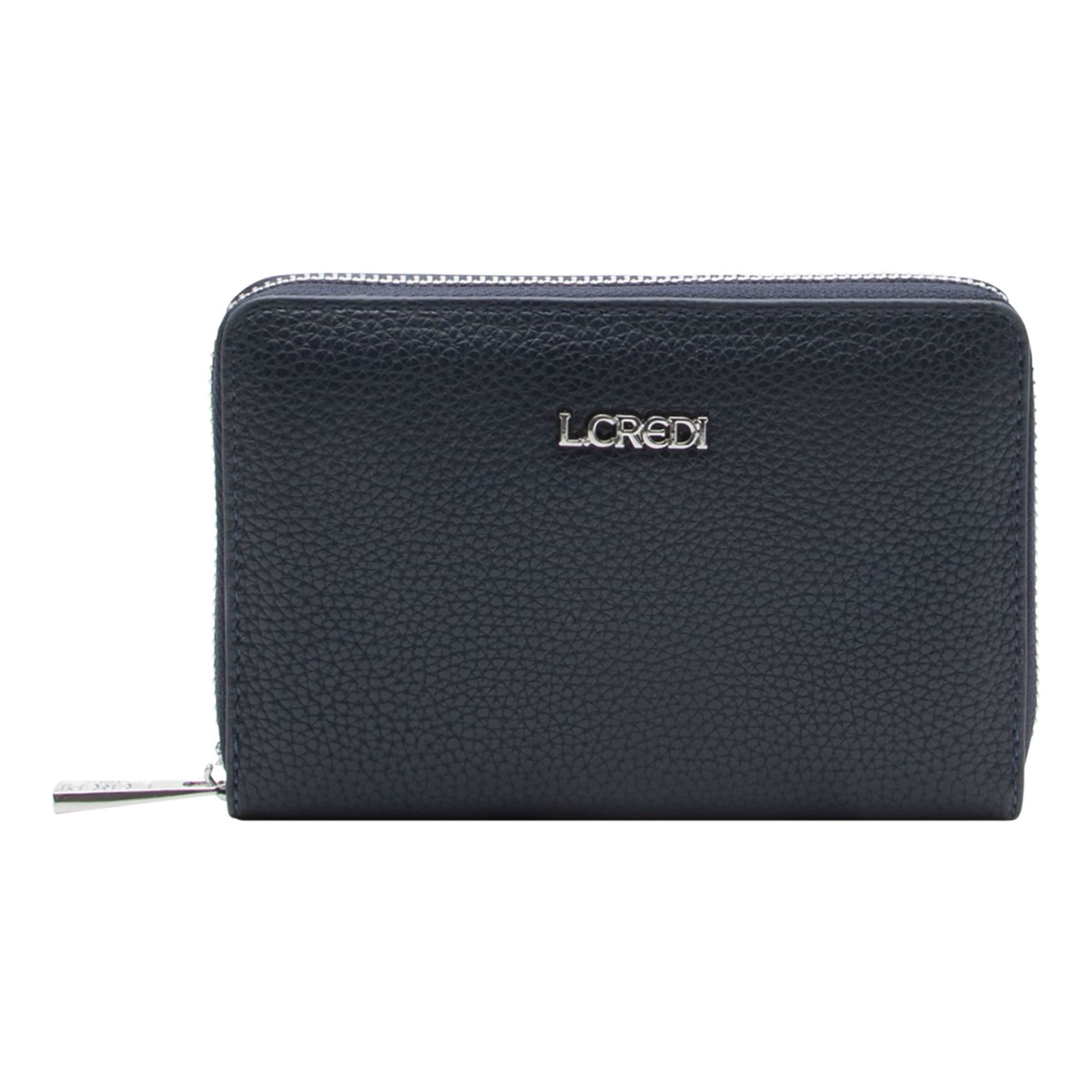 L.CREDI Wallet 'Perla' in Blue: front