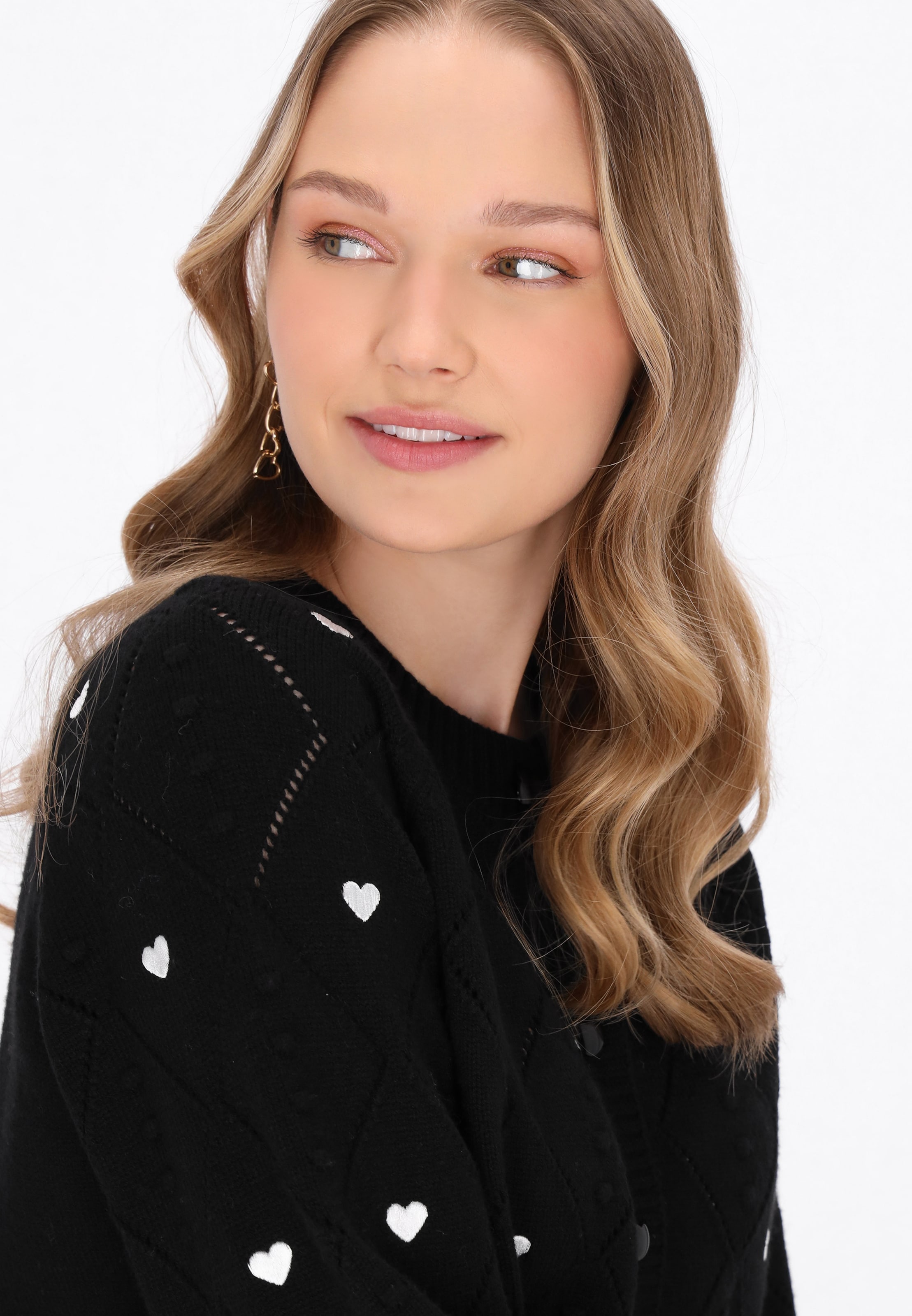 Cardigan swirly en noir