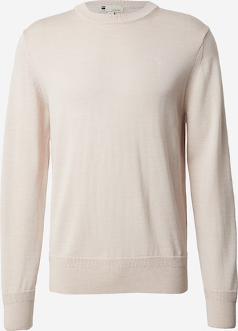 G-STAR - Jersey 'Premium Core' en beige: frente