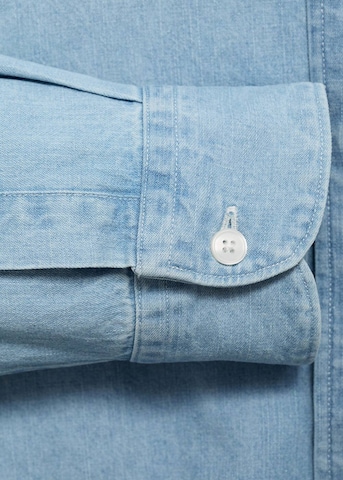 MANGO MAN Regular Fit Hemd 'Corinto' in Blau