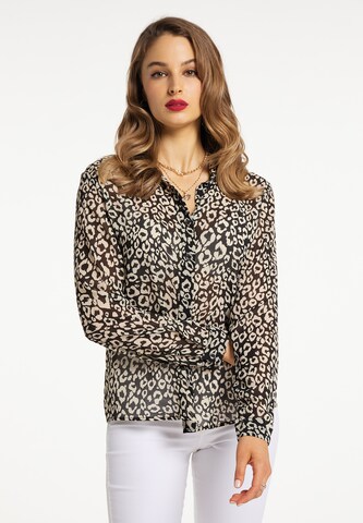 faina - Blusa en negro: frente