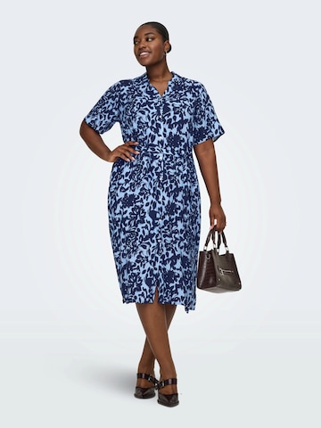 ONLY Carmakoma Dolga srajca 'CARYASMIN' | modra barva: sprednja stran