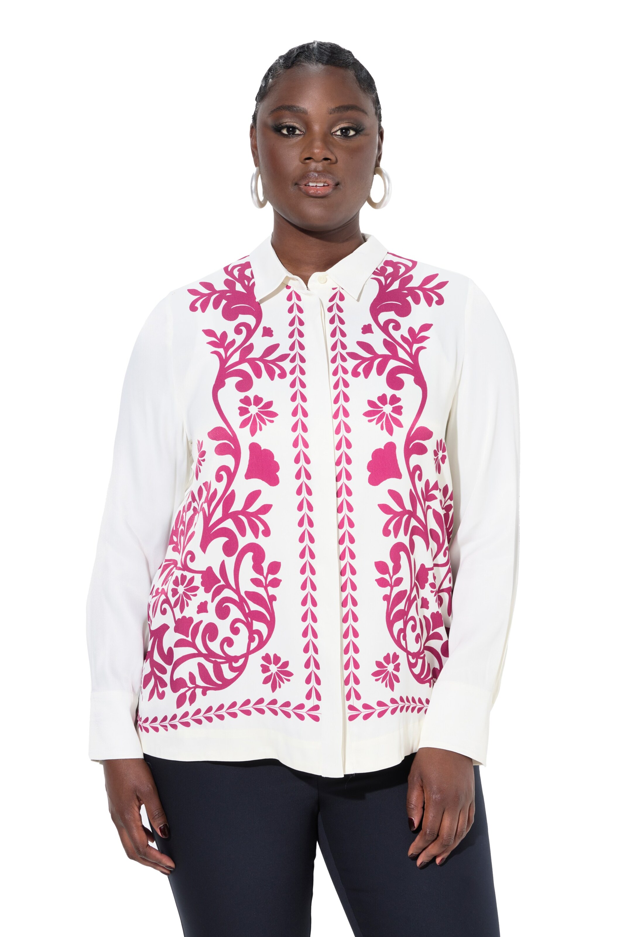 Ulla Popken Blouse in Wit: voorkant