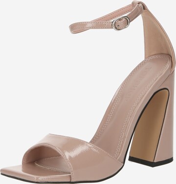 TOPSHOP Remsandal i beige: framsida