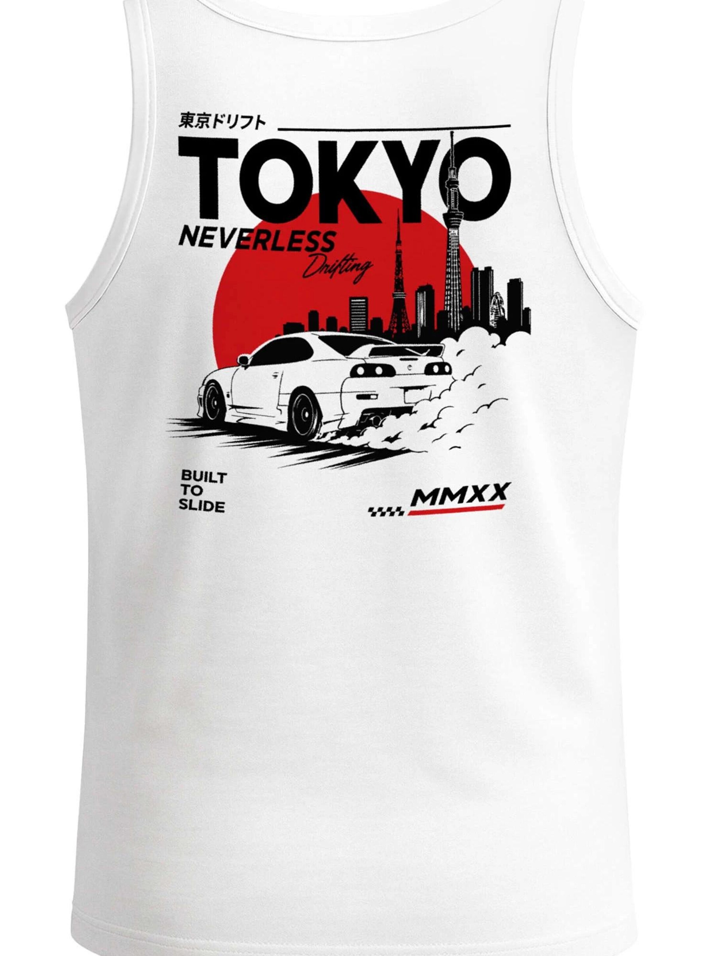Neverless Shirt 'Tokyo Drift' in White