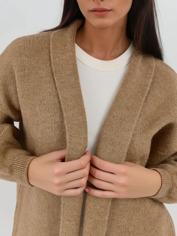 Manteau en tricot My fashion en marron