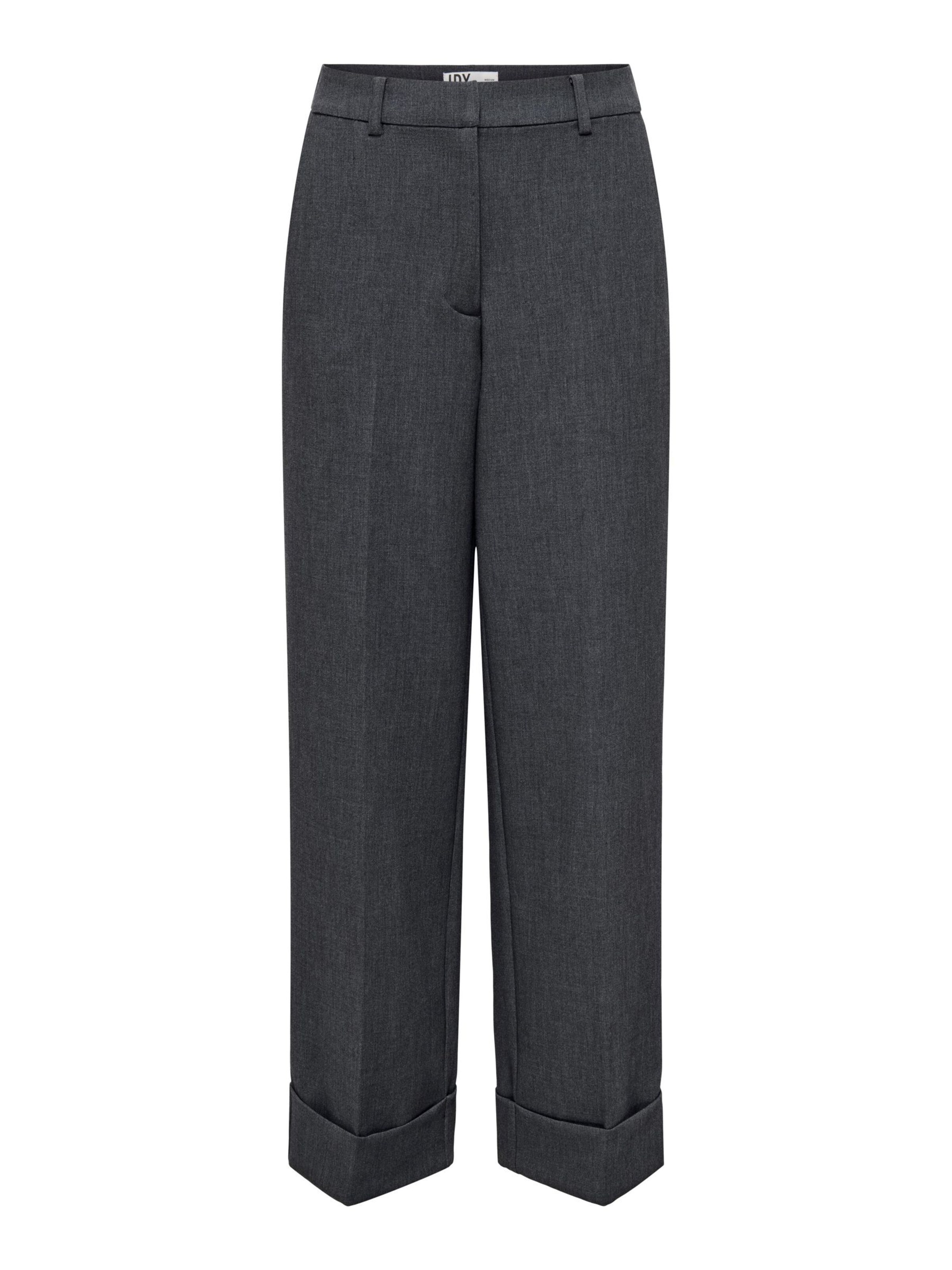 JDY Loose fit Pleat-front trousers 'JDYFaith' in Grey: front