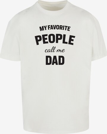 Merchcode Shirt 'Fathers Day' in Wit: voorkant