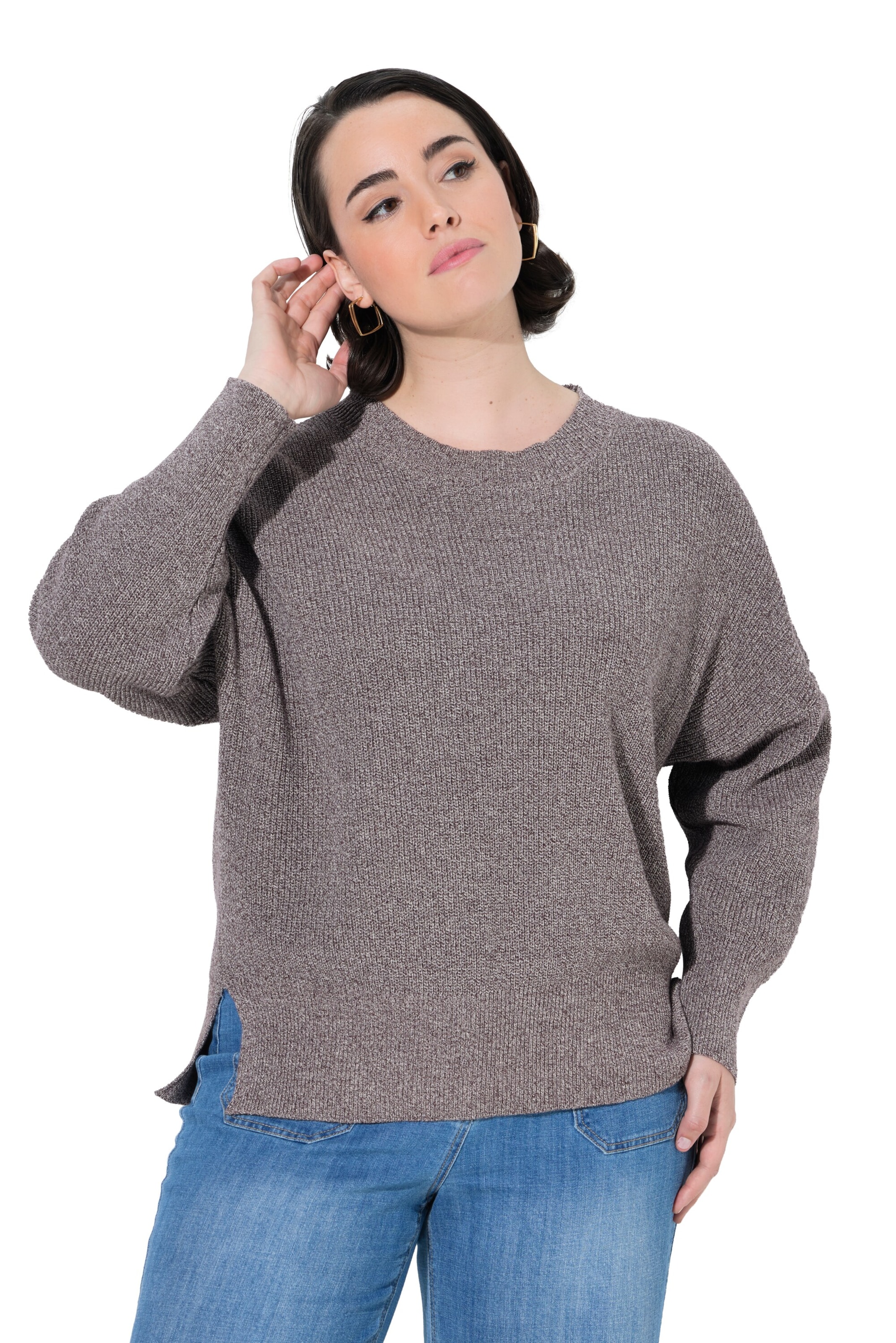 Ulla Popken Pullover in Braun: Vorderseite