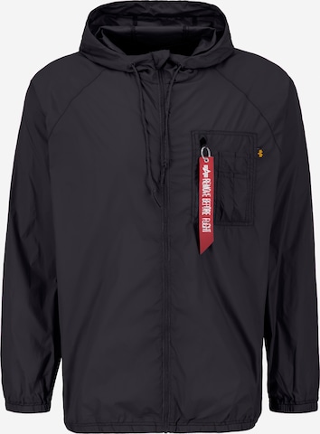 ALPHA INDUSTRIES Übergangsjacke in Schwarz: predná strana