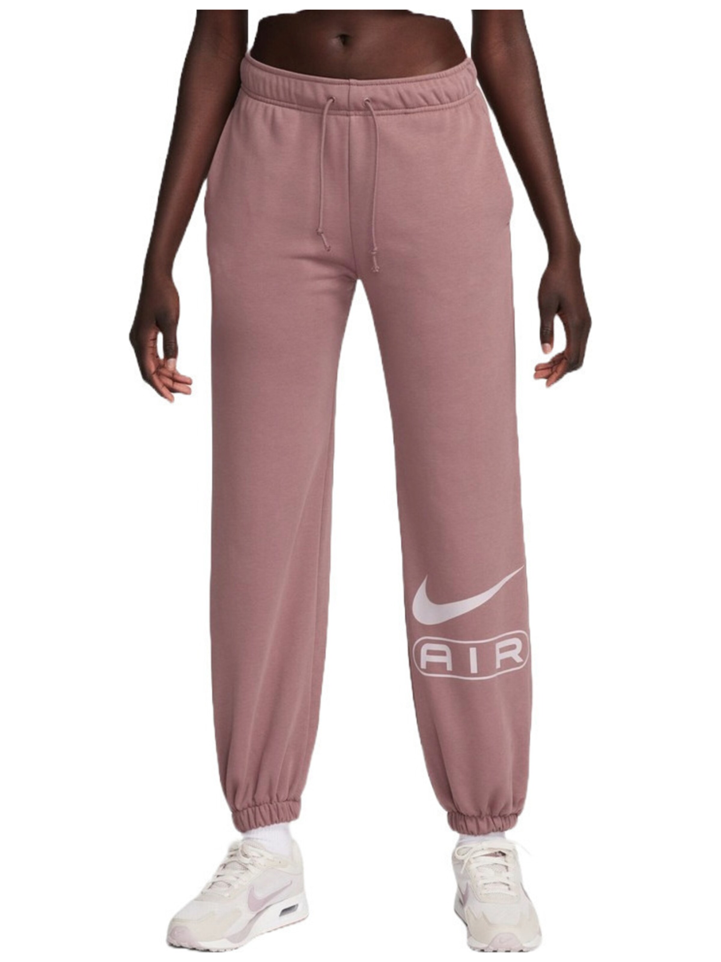 NIKE - regular Pantalón deportivo 'Nike Air Mid-Rise Fleece Jogger' en rosa: frente