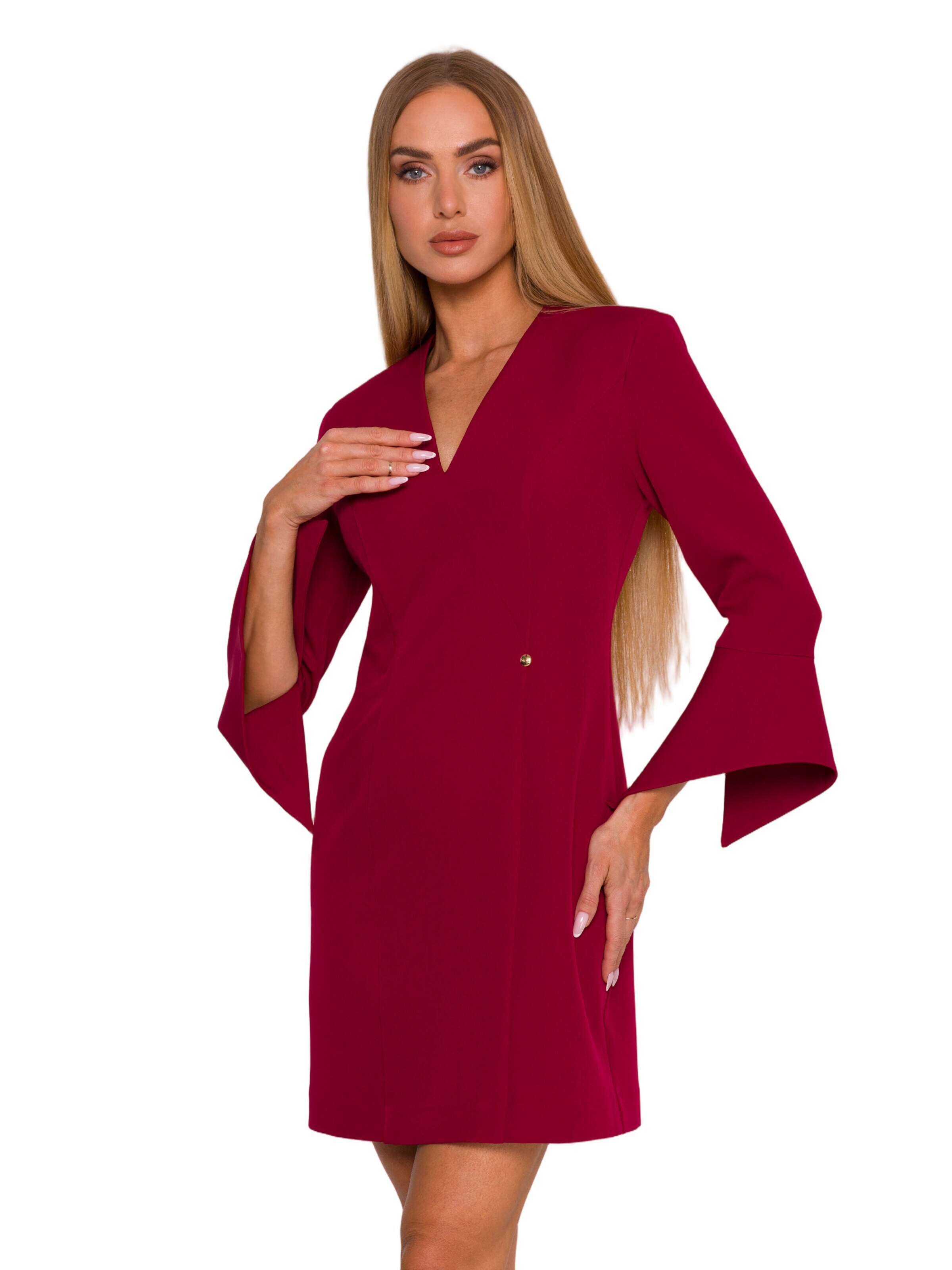 Rochie 'Sukienka z szerokimi mankietami' de la made of emotion pe roșu