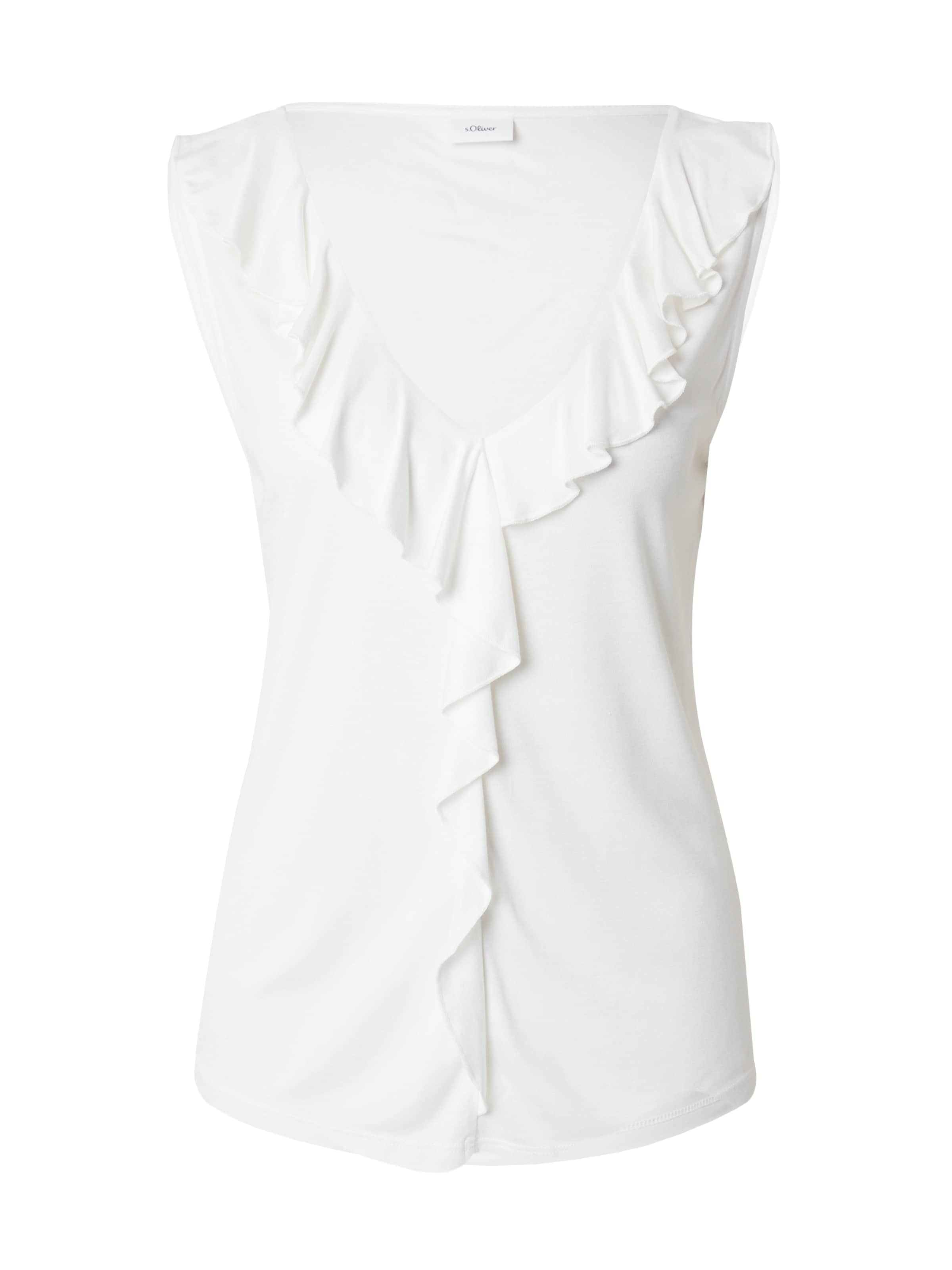 s.Oliver BLACK LABEL Top in Weiß: Vorderseite
