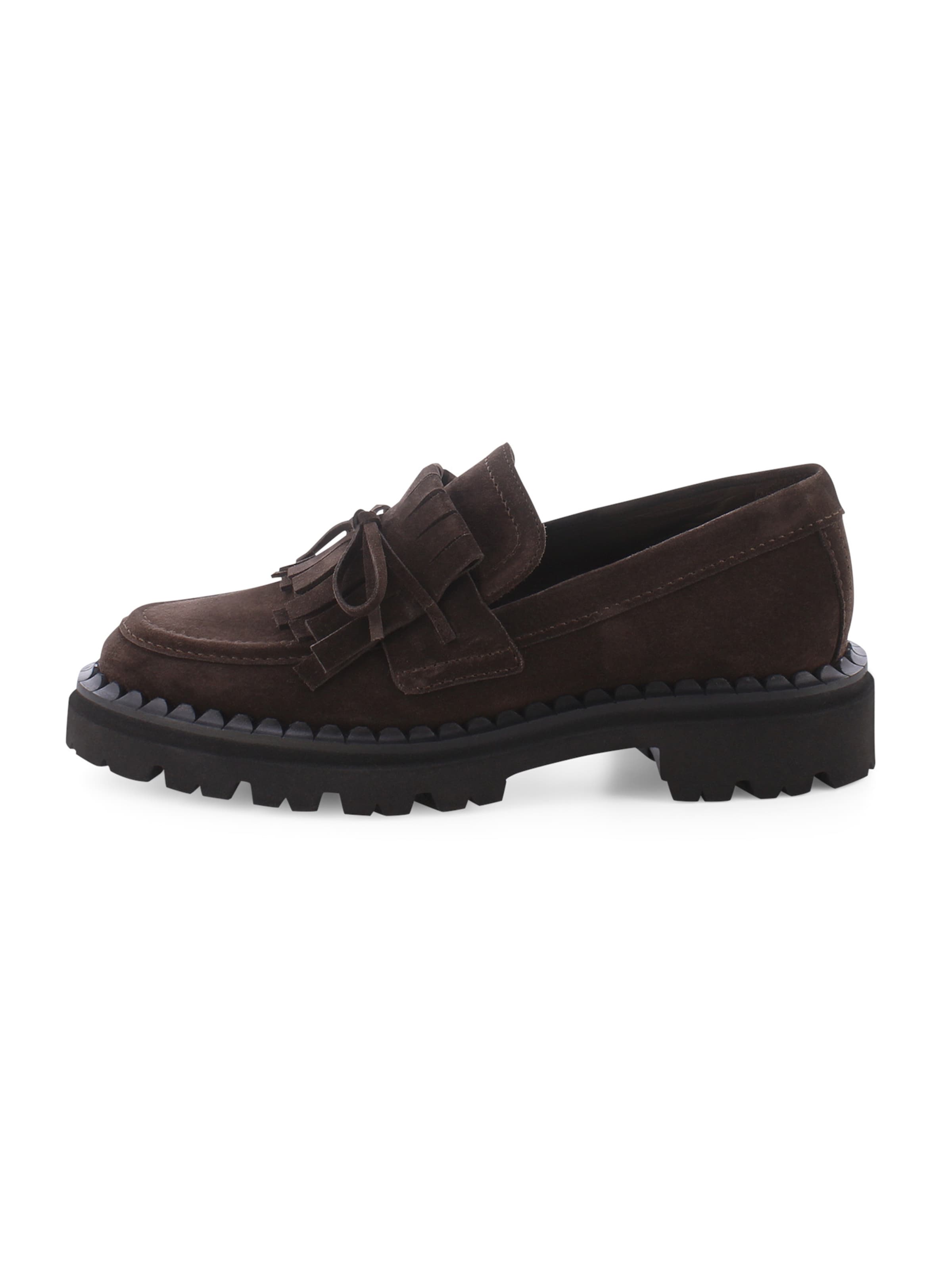 Kennel & Schmenger Mocassins ' LANA ' in Bruin: voorkant