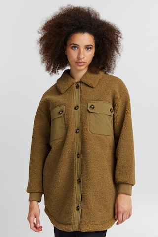 ICHI Between-Season Jacket 'FLORIZA' in Brown: front