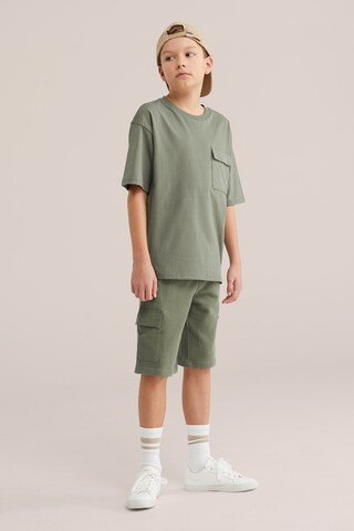 WE Fashion Regular Broek in Groen