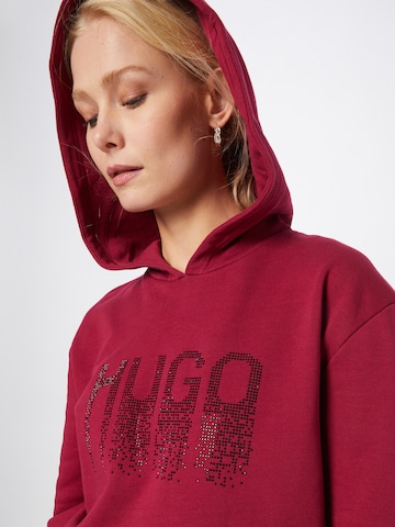 HUGO Red - Sweatshirt 'Dasara' em vermelho