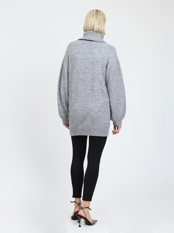 Influencer Pullover in Grau